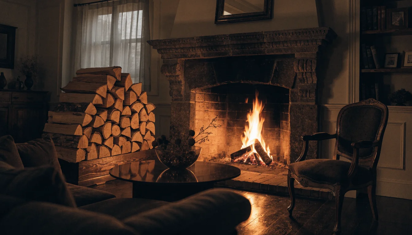 Flambée dans un foyer