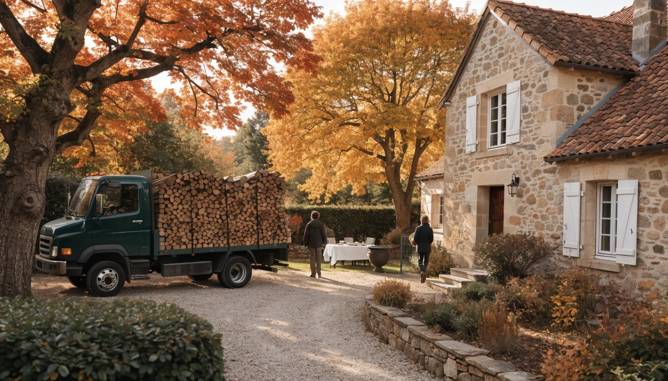 Livraison de bois sur palette
